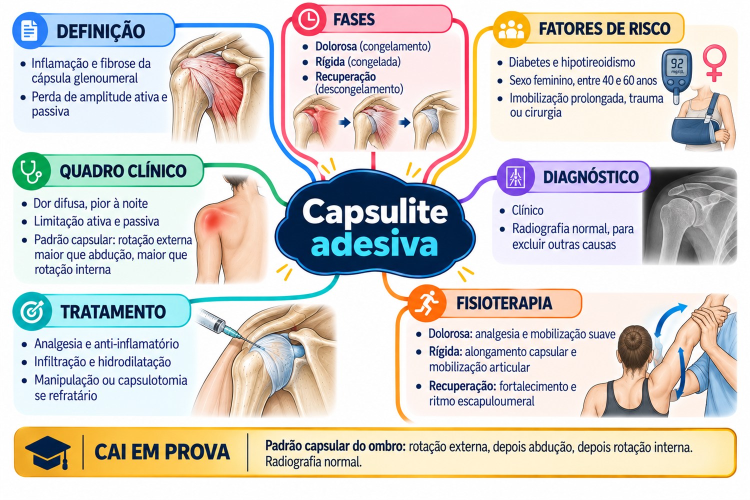 Mapa mental completo: Capsulite adesiva