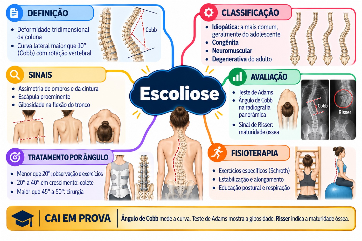 Mapa mental completo: Escoliose